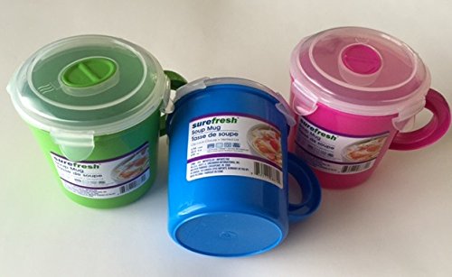 Sure Fresh 23.5 Oz to Go Soup Mug (2 Pack) Colors May Vary