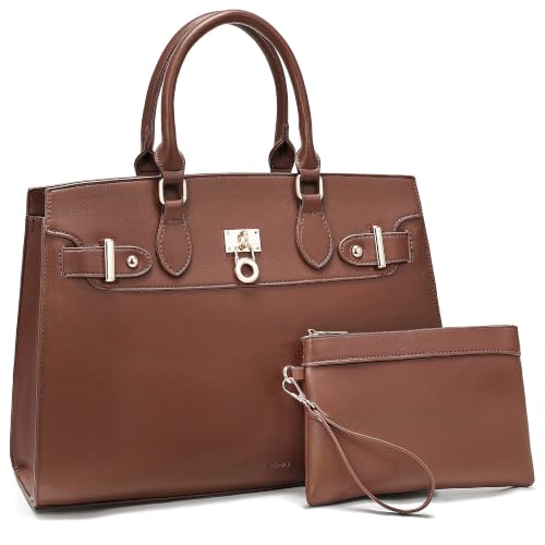 Brown Structured Handbag