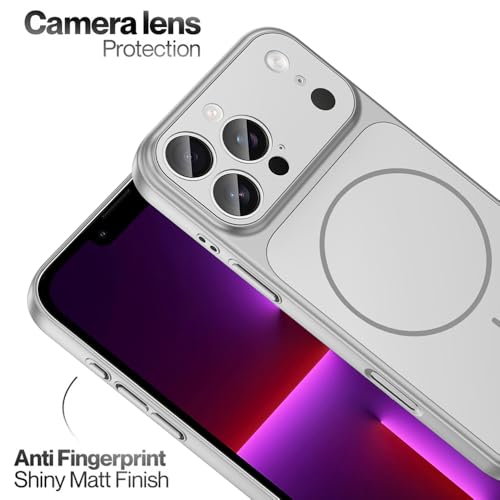Image of SHINESTAR Converter Case for iPhone 13 Pro Max | Premium Protective Mag-Safe Cover | iPhone 17 Pro / 17 Pro Max Series Style Design | in-Built Camera Guard | Wireless Charging Compatible - Silver