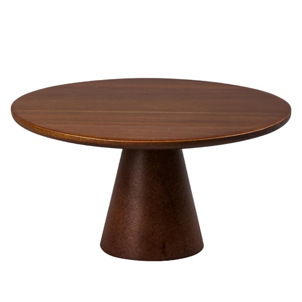 ISKDJBJG Elegant Wood Cake Stand - High Footed Dessert Display Plate for Cakes Cupcakes and Pastries Perfect for Weddings
