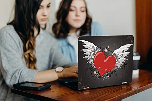 Image of Galaxsia Heart Wings Vinyl Laptop Skin /Sticker /Cover /Decal Compatible for Any 15.6 Inches Laptop (Hp /Dell /Sony /Acer /Lenovo /Asus. Etc) Or Notebook.