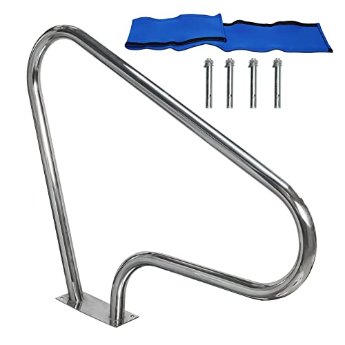Plerile Barandilla Piscina De Acero Inoxidable, Pasamanos De Piscina De 98x81cm, Pasamanos Pasamanos De Seguridad para Piscinas, Capacidad Carga hasta 150 Kg (Size : 1 Pack)