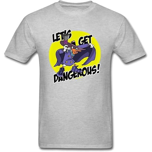 YIERSANSS Casual T-Shirt Men's Darkwing Duck Lets Get Dangerous Black M