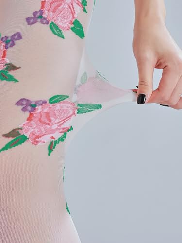 Image of Sahabowi Women Tights, Sheer High Waist Pantyhose, Vintage Control Top Stockings, Siwa6