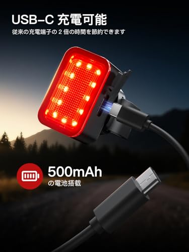 BOSIWO 自転車テールライト