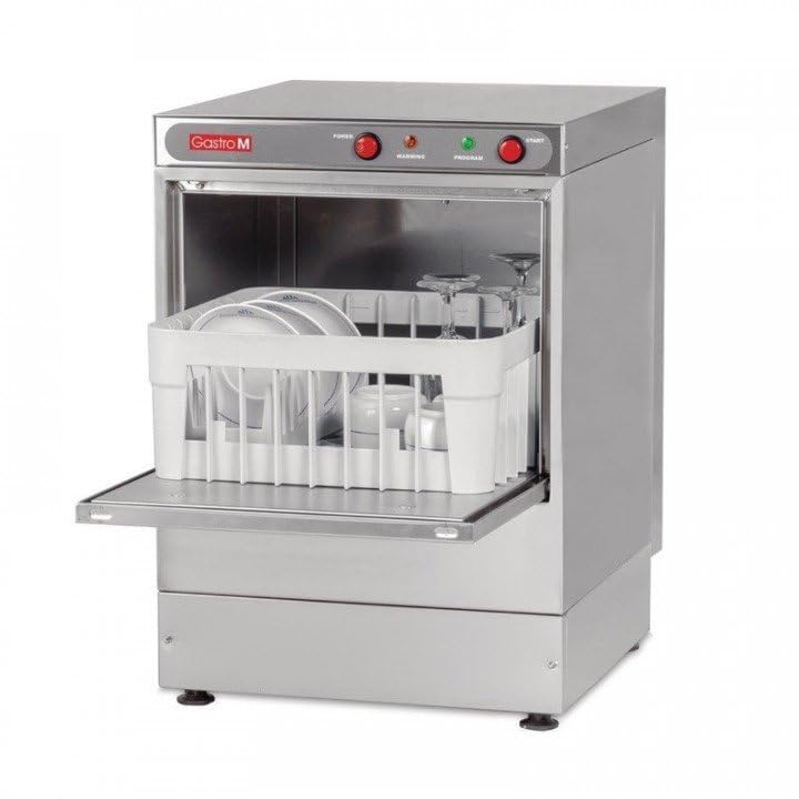GASTRO M Lave-verres inox pro (L)350 x (P)350 mm, sans pompe détergent, 220 V - MONO