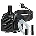 SongLong Ultra-Leise Springbrunnenpumpe 16W 800L/H 3m Kabel, Teichwasserpumpe mit Niedrigwasser-Abschaltung & Überhitzungsschutz, für Gart brunnen, Teich, Hydroponik-Anlagen
