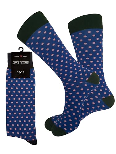 Polka Dot Pattern Formal casual Novelty Dress Socks ONE PAIR Cotton Socks Size 10-13