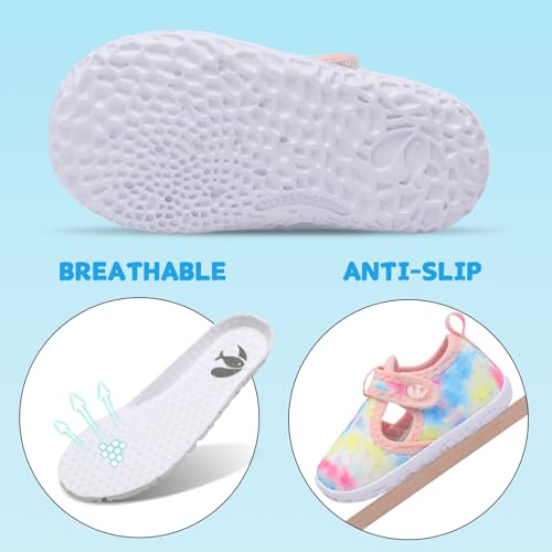 Image of FEETCITY Boys Girls Water Shoes Kids Aqua Socks Quick Dry Barefoot for Beach Swimming Pool