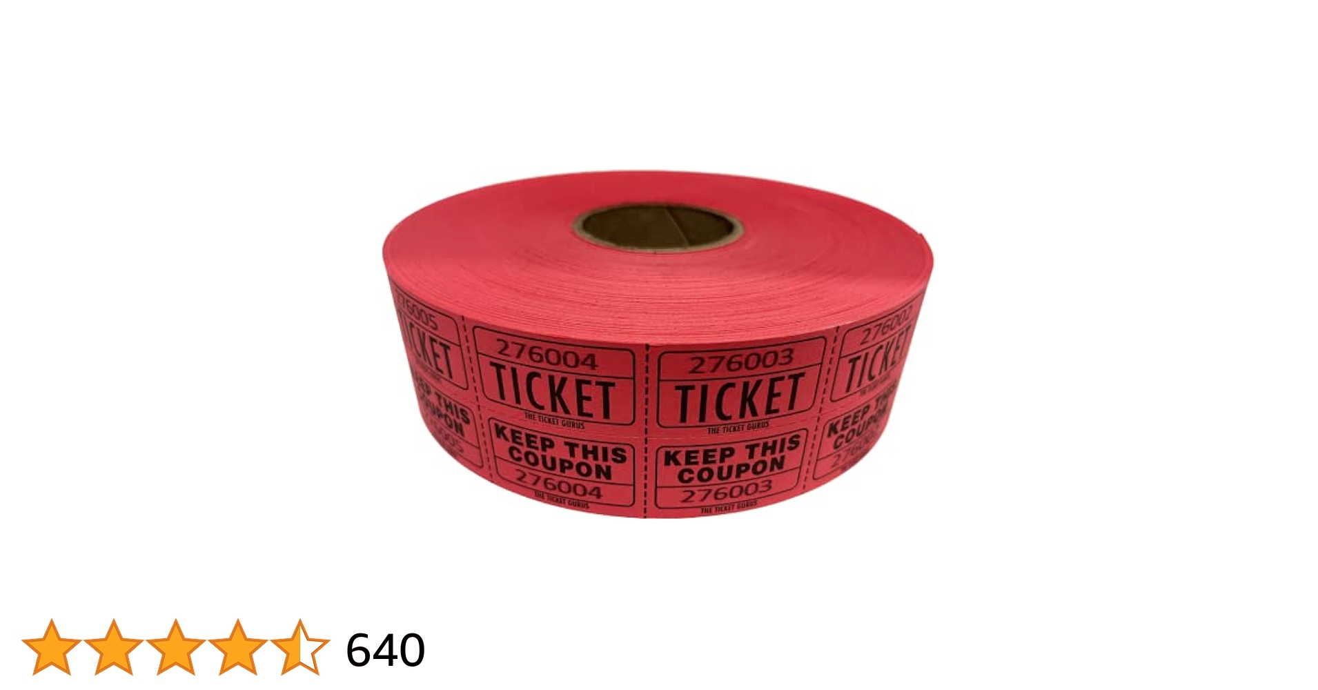 The Ticket GURU-Large Number Raffle 50/50 TICKETS-2000/ROLL