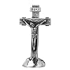 FaithHeart roestvrij staal & hout staande kruis INRI Crucifix Jezus Christus Religieuze Home Decoratie christelijke gift kerstversieringen