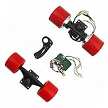 Electric Skateboard Brushless Hub Motor Kit DIY Child E-board Electric 4-wheel Skateboard Dual Drive Conversion Kit With Remote (Red kit)