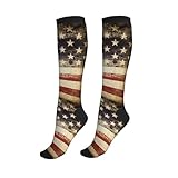 Figtihw American Flag Compression Socks Knee High...