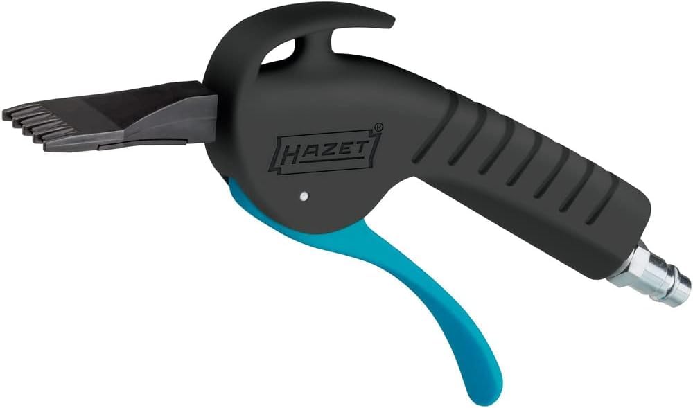HAZET 9040P-5 Ausblaspistole, Breite Flachdüse zur Flächenreinigung, 6 Bar Betriebsdruck, Ergonomischer Handgriff, 1 Count
