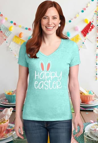 Image of Ithalt Easter Shirts for Women He is Risen Tshirt Easter Christian T-Shirt Jesus Lover Short Sleeve Tops