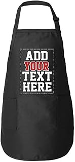 Personalized Aprons for Women & Men - ADD Your Text Number - Custom