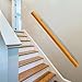 Wood Handrails for Indoor Stairs, 2ft Safety Non-Slip Stair Railing, Professional Pine Handrails Support Rod Complete Kit, for Bars Lofts Kindergarten Guardrail Corridor（2ft）