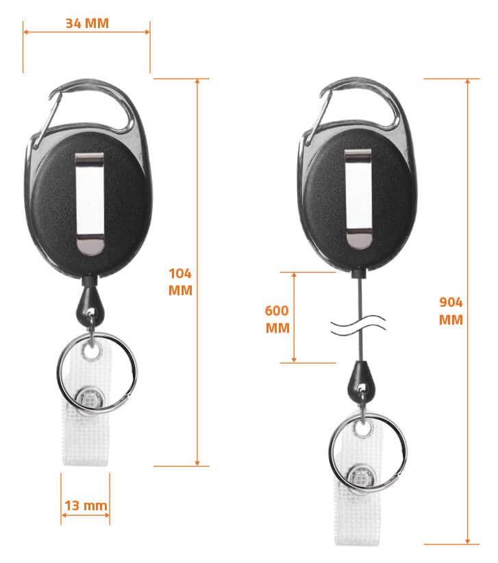 Robusto Portacarte In Plastica Per Carte Di Credito E Carte D'identità Con Portachiavi Con Moschettone E Clip Per Cintura In Metallo Con Jojo - Foto 4