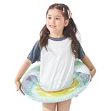 [ever closet] キッズ 水陸両用 半袖 Tシャツ 140サイズ (10-11歳・身長135-145cm目安) チャコール 女の子 男の子 メッシュ UVカット 耐塩素 速乾 ラッシュガード 水遊び 子供服 キッズ服 エバークローゼット