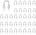 200pcs Silver Color Brass Wire Guardian and Protectors U Shape Accessories for Jewelry Making (4x5x1mm)