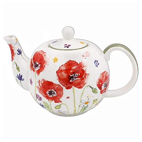 The Leonardo Collection LP94600 Théière en porcelaine fine Motif champ de coquelicots