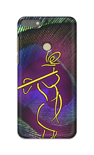 Image of PRINTFIDAA Lord Krishna On Peacock Feather Hard Back Cover for Honor 7C / Huawei Y7 Prime (2018) / Y7 (2018) / Nova 2 Lite Back Cover -(P6) KAT1007