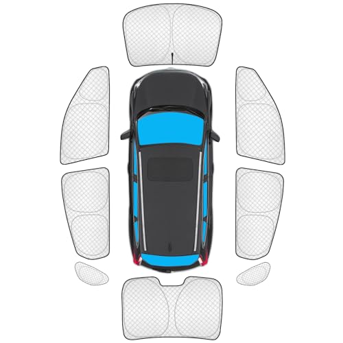 Image of KMF 8pcs Thicken Full Sun Shades for Honda Civic Sedan 2016-2021(Not Hatchback) Accessories, Car Window Covers Sunshade for Windshield Side Rear, UV Block and Blackout Privacy for Camping Outdoor