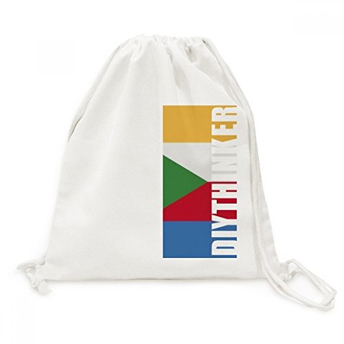 Sac à dos cordon Comores voyage tissu toile imprimée drapeau pays Afrique léger