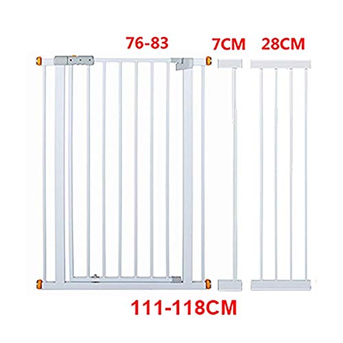Barrière de sécurité blanche pour bébés avec fixation par pression stable