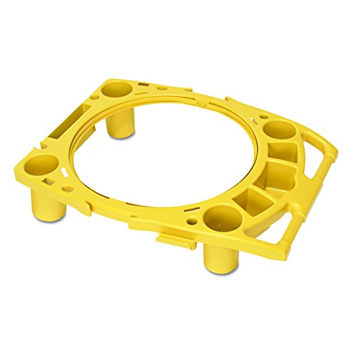 Rubbermaid Commercial RCP 9W87 YEL Yellow Standard Rim Caddy, 4-Comp, Fits 32 1/2"