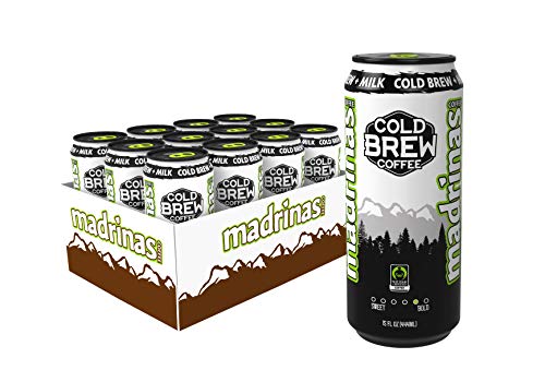 Madrinas Coffee Fair Trade Organic Cold Brew Plus Milk, 15 Fl Oz (Pack Of 12)