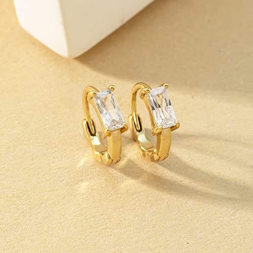Image of DAILY VIBES Dainty Butterfly Cross CZ Small Huggie Hoop Earrings for Women