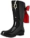 Joules Women's Evedon Short Rain Boot, Black, 7 M US
