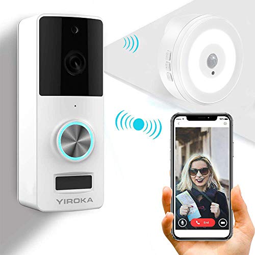 Yiroka Video Doorbell, 720P HD Security Camera with Two-Way Talk &Video, PIR Motion