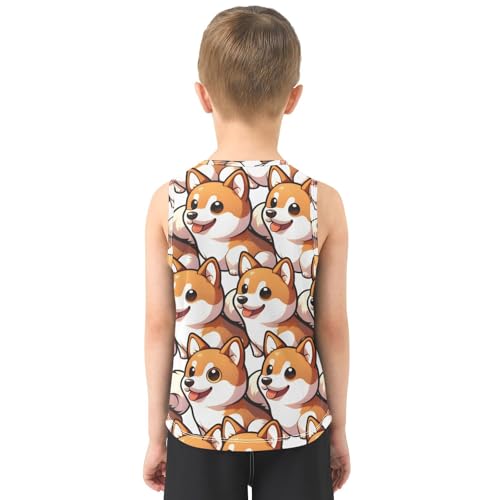 susiyo Cute Shiba Inu Dog Boys Sleeveless Tank Top Girls Athletic T Shirt3