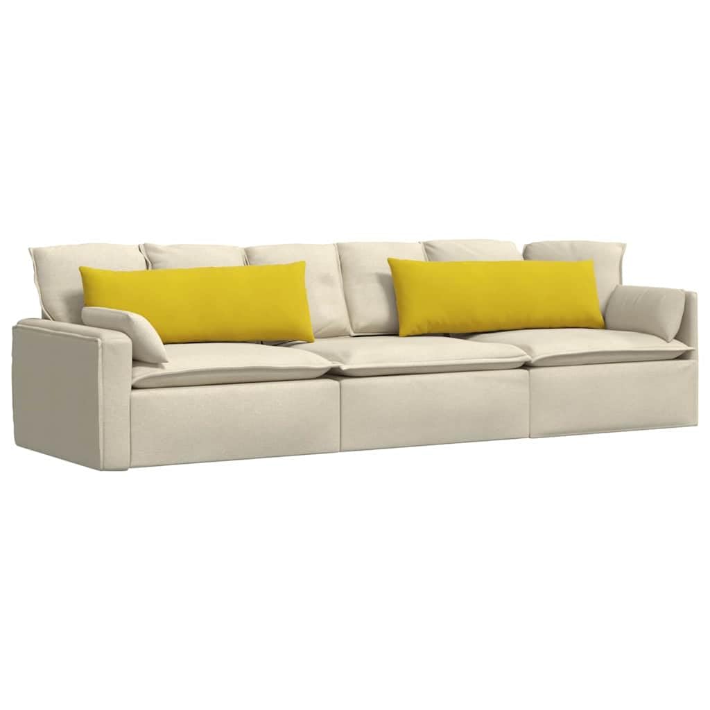 2er Set Sofakissen Gelb 120x40 cm, Dekokissen mit Cord-Bezug und Reißverschluss, Große Kissen für Sofa, Bett, Wohnzimmer und Schlafzimmer, Loungekissen Boho modern