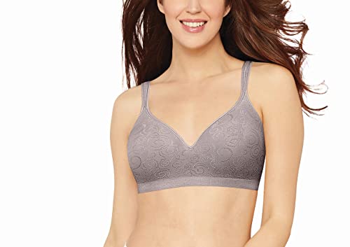 Bali Women's Comfort Revolution Wire Free Bra, Warm Steel Swirl,36B