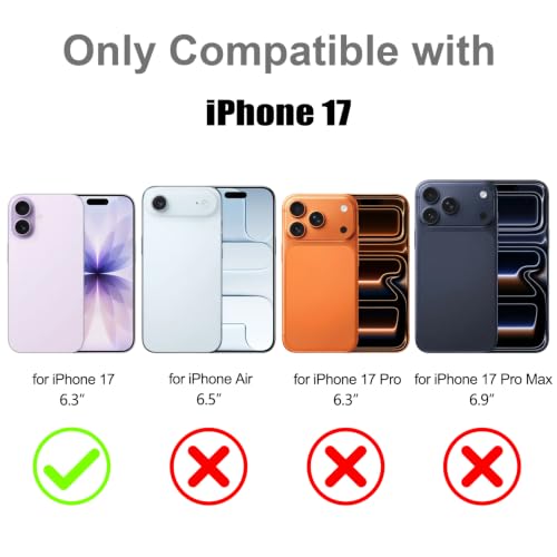 Image of Magnetic Case for iPhone 17 [Compatible with Magsafe] [Cute Fashion Fluorescent Design] [1 Screen Protector] Slim Translucent Matte Case for iPhone 17 6.3 inch 2025, Orange