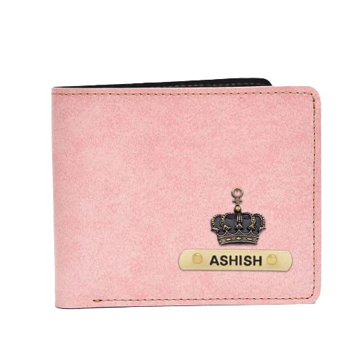 Ahimsa Leather Personalised Men's Wallet, Slim Classy Personalised Wallet, Customized Men's Wallet with Name and Charm, Birthday Gifts for Men, Useful Gifts for Men, Card, Coin Slots Men Purse (Pink)-image-26