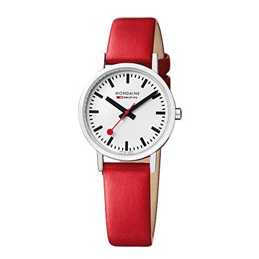 Mondaine A660.30314.11SBC Orologio Unisex, Rosso/Bianco