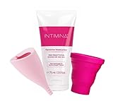 INTIMINA Bundle: Lily Cup Size A, Feminine Moisturizer, and Free Sterilizing Cup - Menstrual Care Package