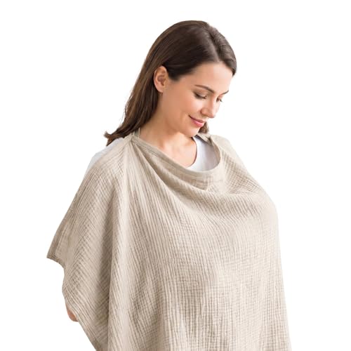Stilltuch Musselin-Stillbezug für Babys 2024 Stilltuch für Unterwegs Stillschal für Unterwegs Nursing Cover Stillen Breastfeeding Cover Stillschal für Baby Mutter (A)