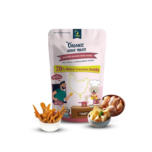 Image of Grandma's Signature Cheese Dog Treats - Strong Muscle & Smart Brain, Grain-Free, Rawhide-Free, Organic, Chicken & Amul Cheese, 50g + 20% Extra, Ideal for All Breeds & Ages