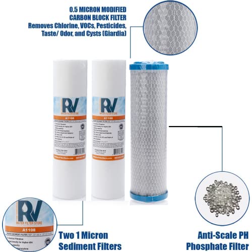 Rv Water Filter Store Essential System Water Filtration + Anti-Scale Filter For Advanced Premium Drinking Water, 2 Stage + Warranty #TOP1
