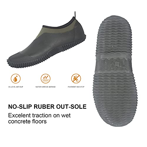 SWIFTFROG Men’s Garden Boots - Unisex Waterproof Ankle Slip-On Footwear Rubber Rain Boots for Men Women Outdoor,Camping,Gardening3