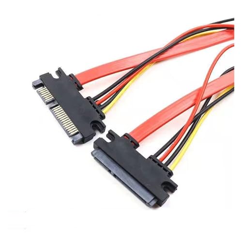 Cable Extensor SATA 22 Pin Macho a Hembra 30 cm Negro miniatura 3