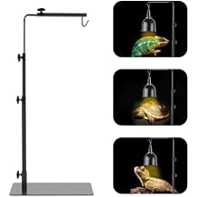 Reptile Lamp Stand, Adjustable 14-32 Inch Heat Lamp Stand, Reptile Light Stand Holder Lamp Hanging Bracket Metal Support for Glass Terrarium