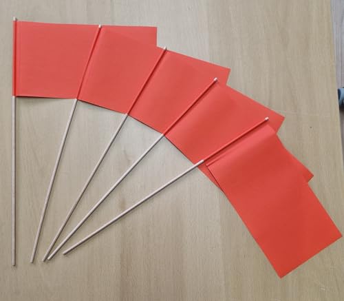 Everflag Papierfähnchen: Rot 50er Packung
