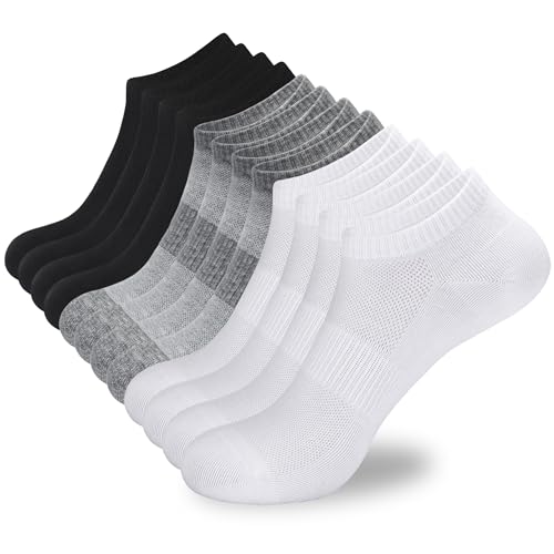Image of ATBITER 12 Pairs Ankle Socks Women and Men Low Cut No Show Athletic Running Short Socks