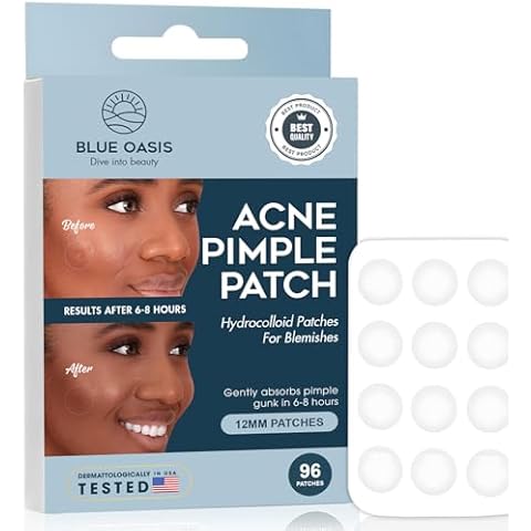 Acne Pimple Patches for Face, Hydrocolloid Patch Acne Spot Treatment, Zit Absorbing Pimple Patch Stickers - Fast Healing Blemish Patches for Face - Zit Patches 96 Count Cover